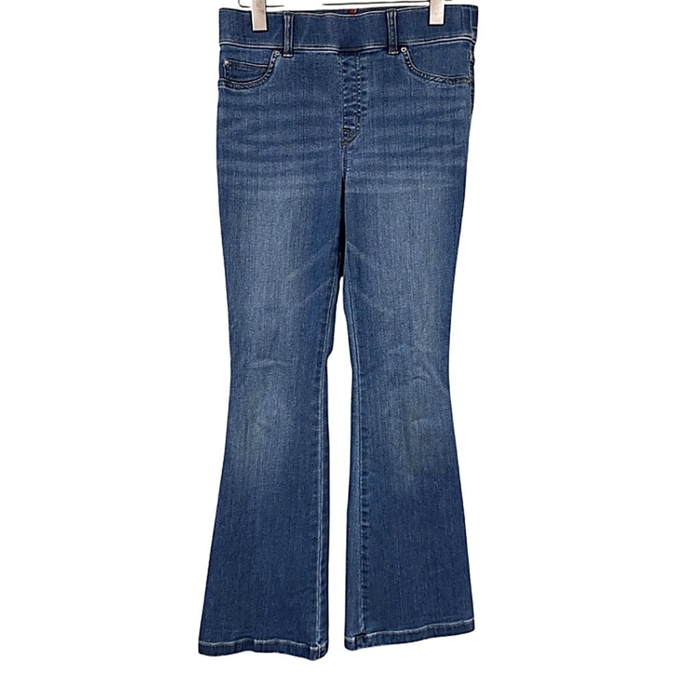 SPANX Flare Jeans Medium Wash High Rise Pull On Stretch Denim 20456Q 31 Inseam